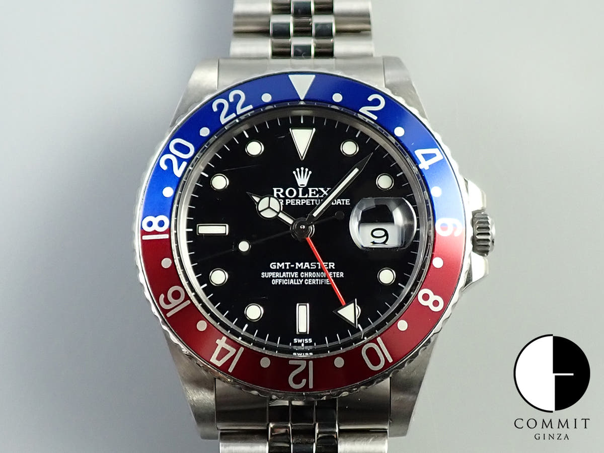 ロレックス GMTマスター Ref.16750 ステンレススチール ブラック文字盤 ジュビリーブレスレット 中古 HXF9TTAU