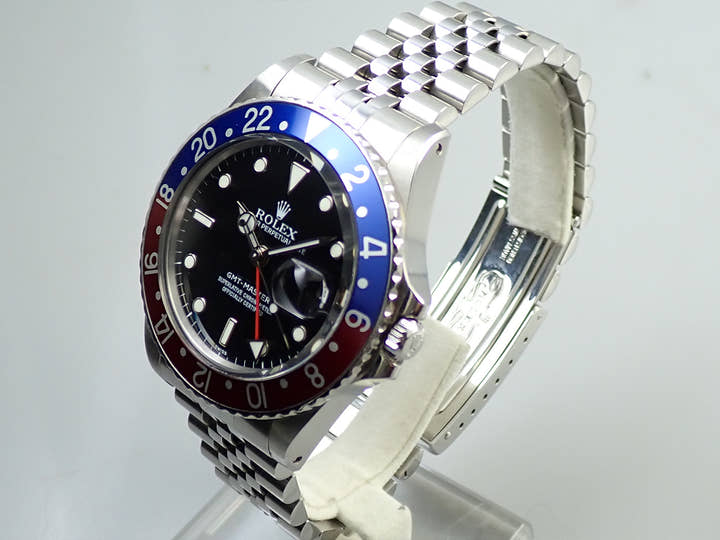 ロレックス GMTマスター Ref.16750 ステンレススチール ブラック文字盤 ジュビリーブレスレット 中古 HXF9TTAU