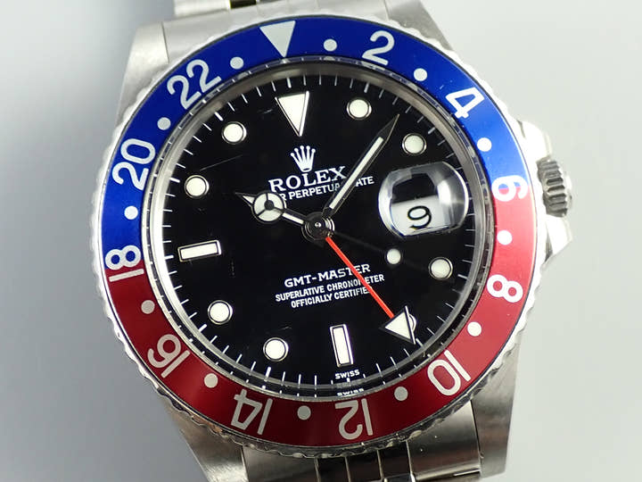 ロレックス GMTマスター Ref.16750 ステンレススチール ブラック文字盤 ジュビリーブレスレット 中古 HXF9TTAU