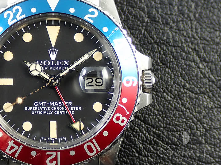 ロレックス GMTマスター Ref.1675 ステンレススチール ブラック文字盤 オイスターブレスレット