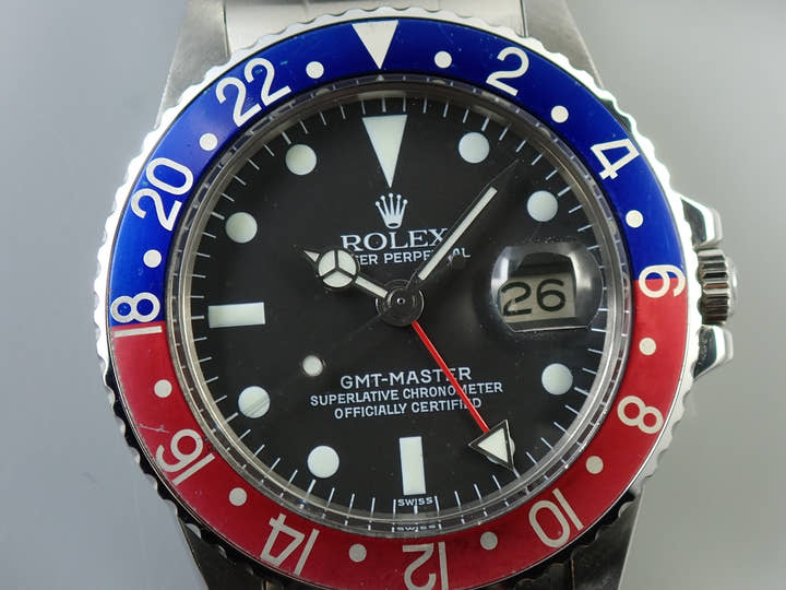 ロレックス GMTマスター Ref.1675 ステンレススチール ブラック文字盤 オイスターブレスレット