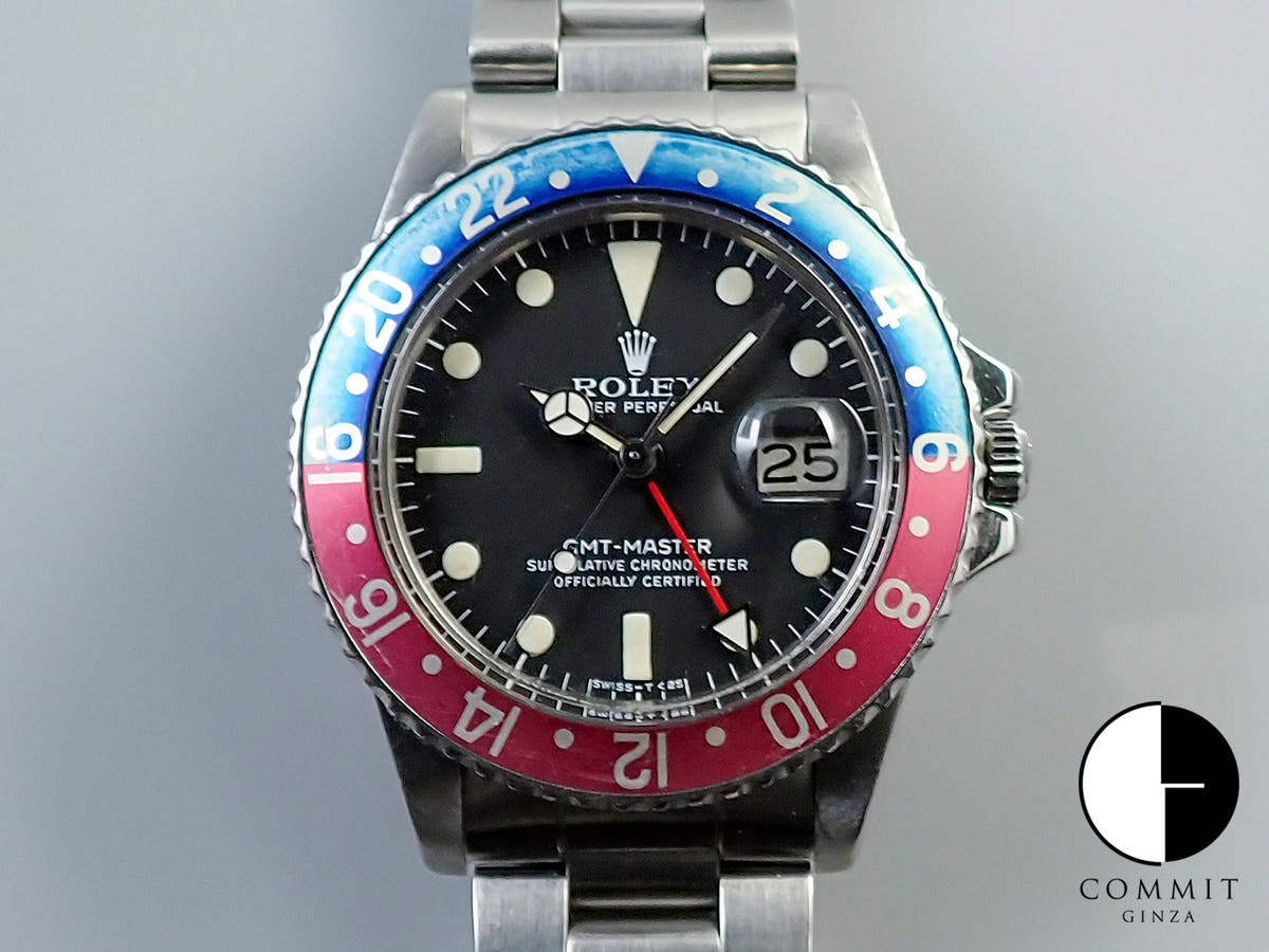 ロレックス GMTマスター Ref.1675 ステンレススチール ブラック文字盤 オイスターブレスレット