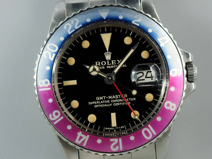 ロレックス GMTマスター Ref.1675M ステンレススチール ブラック文字盤 オイスターブレスレット