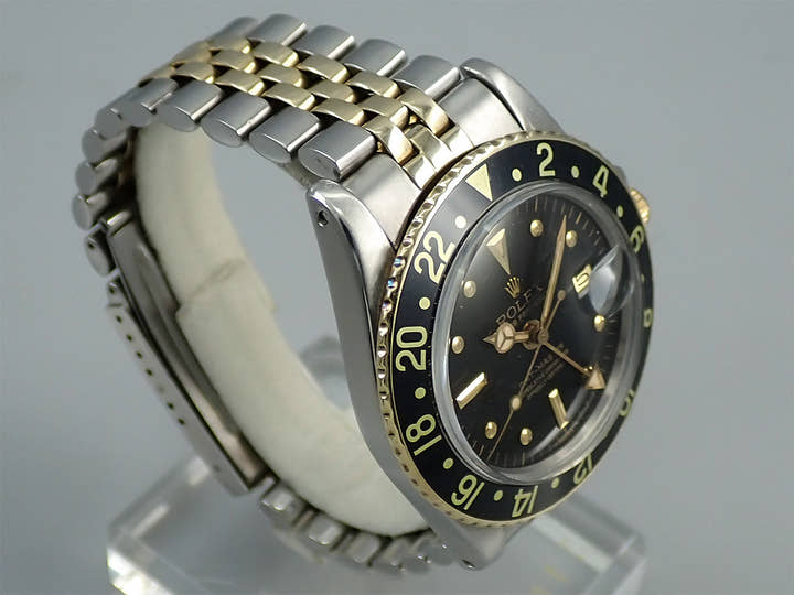 ロレックス GMTマスター Ref.1675/3 ステンレススチール/イエローゴールド ブラック文字盤 ジュビリーブレスレット 中古 9SHJ232J