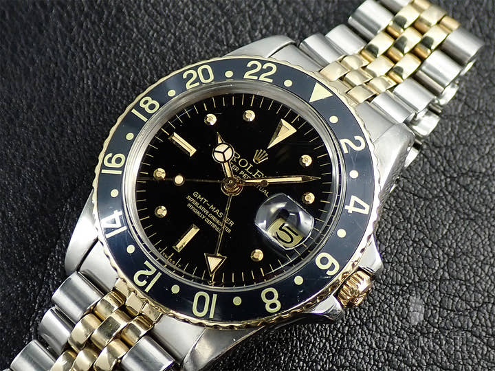 ロレックス GMTマスター Ref.1675/3 ステンレススチール/イエローゴールド ブラック文字盤 ジュビリーブレスレット 中古 9SHJ232J