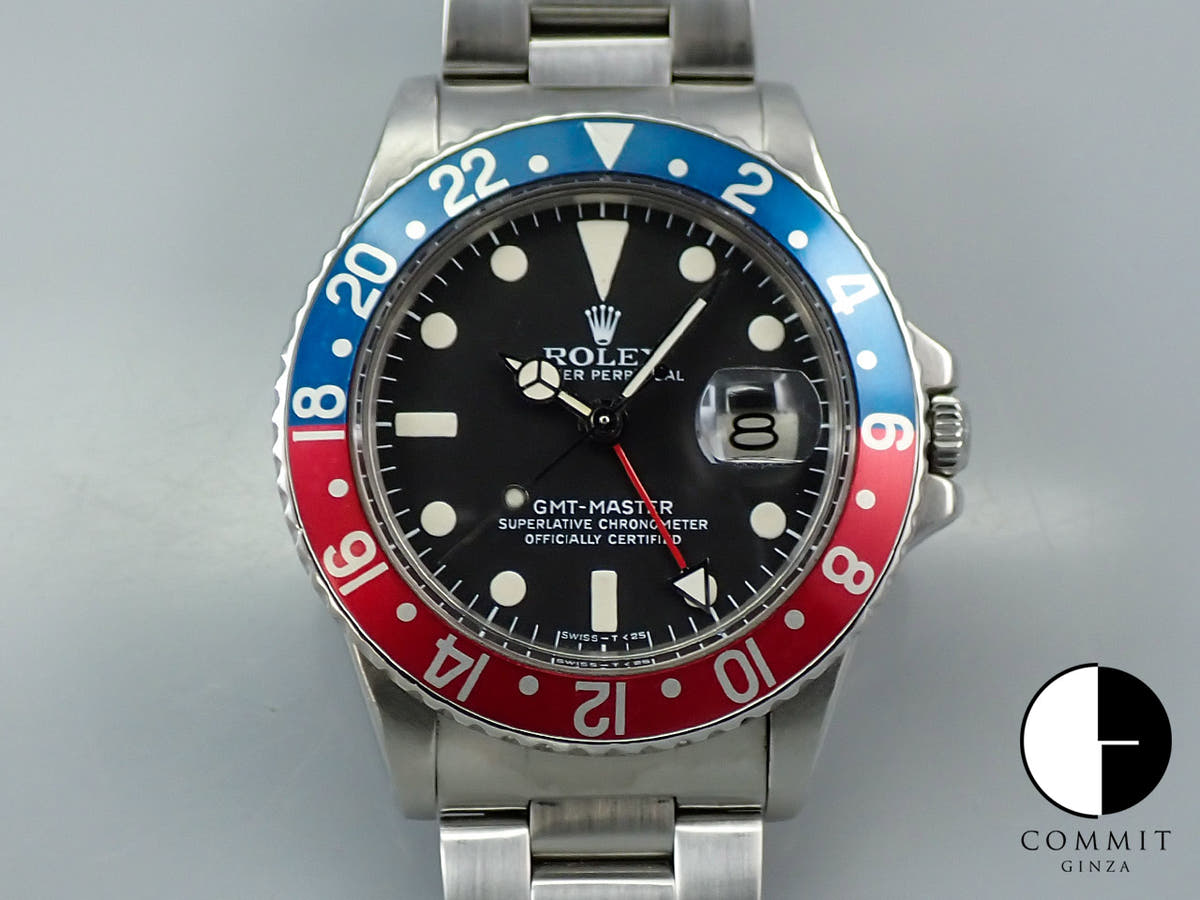 ロレックス GMTマスター Ref.1675 ステンレススチール ブラック文字盤 オイスターブレスレット