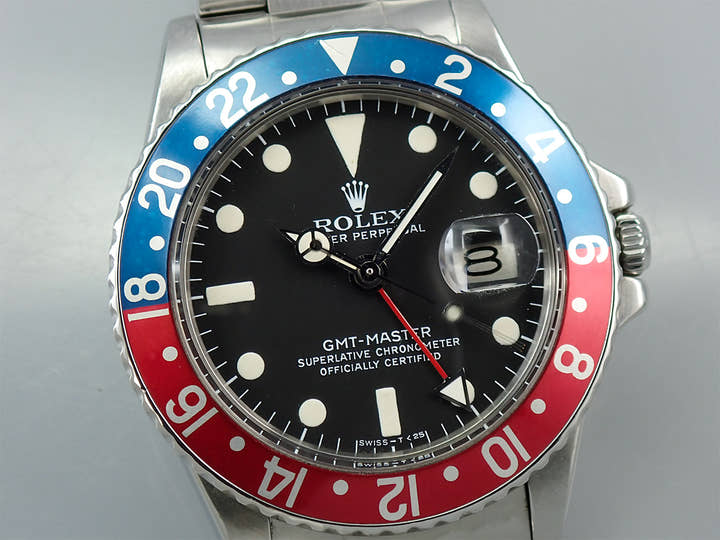 ロレックス GMTマスター Ref.1675 ステンレススチール ブラック文字盤 オイスターブレスレット