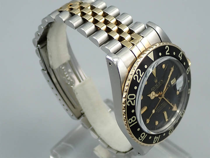 ロレックス GMTマスター Ref.16753 ステンレススチール/イエローゴールド ブラック文字盤 ジュビリーブレスレット 中古 Y60S2708