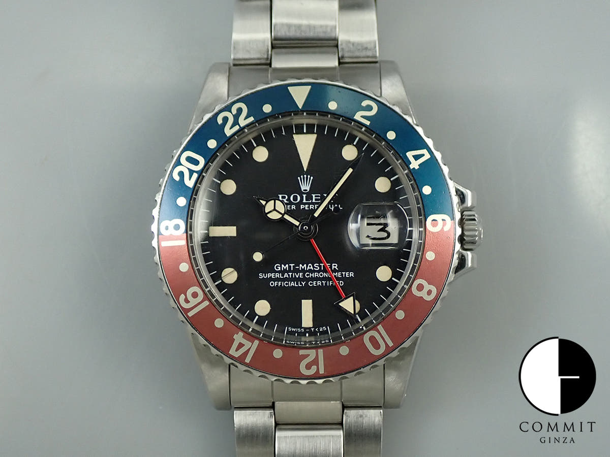 ロレックス GMTマスター Ref.1675 ステンレススチール ブラック文字盤 オイスターブレスレット