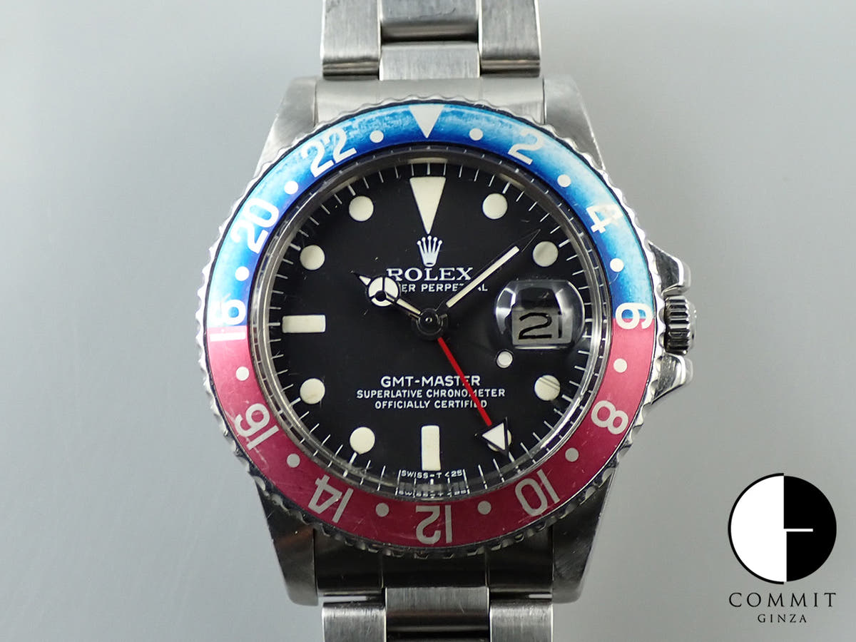 ロレックス GMTマスター Ref.1675 ステンレススチール ブラック文字盤 オイスターブレスレット