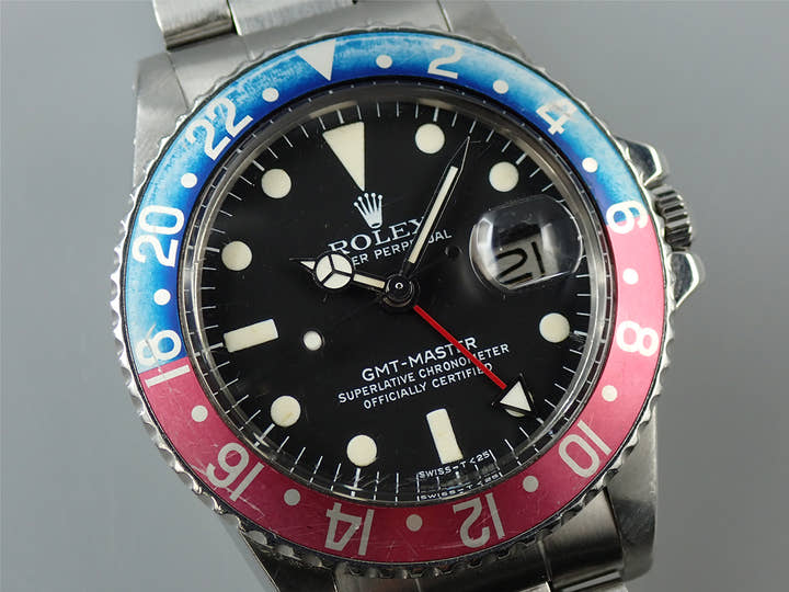 ロレックス GMTマスター Ref.1675 ステンレススチール ブラック文字盤 オイスターブレスレット