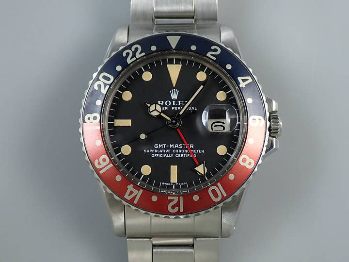 ロレックス GMTマスター Ref.1675 ステンレススチール ブラック文字盤 オイスターブレスレット