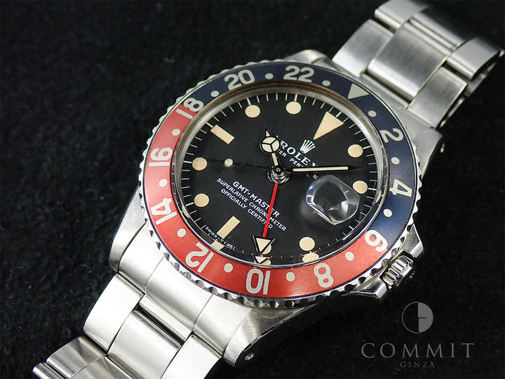 ロレックス GMTマスター Ref.1675 ステンレススチール ブラック文字盤 オイスターブレスレット