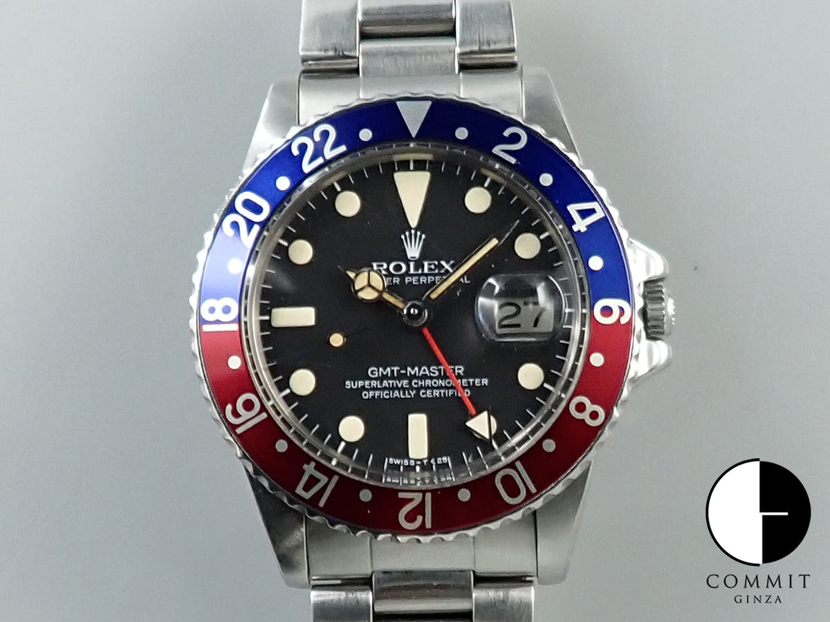 ロレックス GMTマスター Ref.1675 ステンレススチール ブラック文字盤 オイスターブレスレット