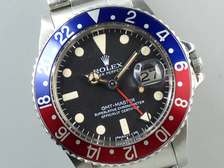 ロレックス GMTマスター Ref.1675 ステンレススチール ブラック文字盤 オイスターブレスレット