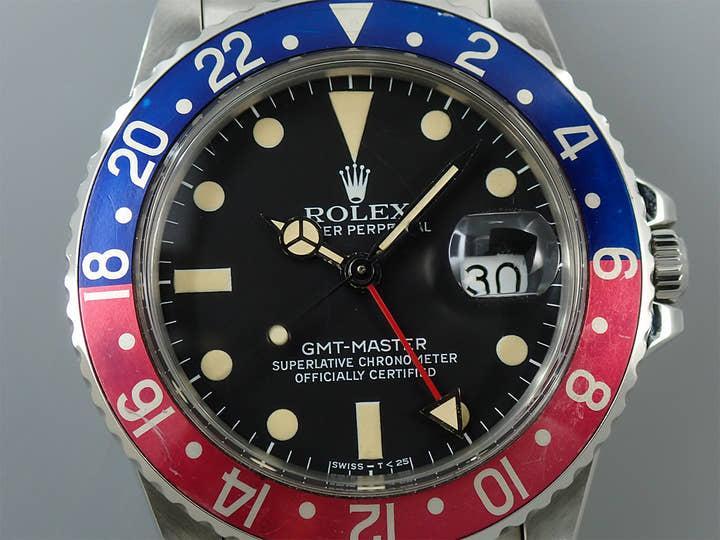 Rolex GMT-Master Ref. 16750 Stainless Steel Black Dial
