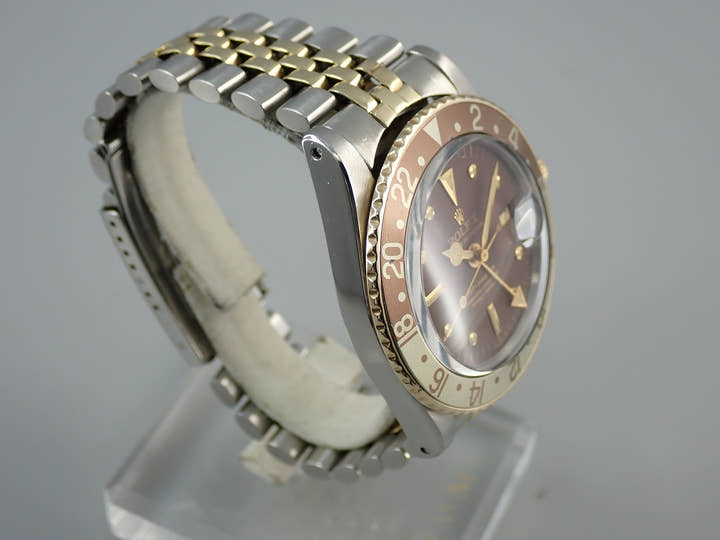ロレックス GMTマスター Ref.1675/3 ステンレススチール/イエローゴールド ブラウン文字盤 ジュビリーブレスレット 中古 R5J7C7XH