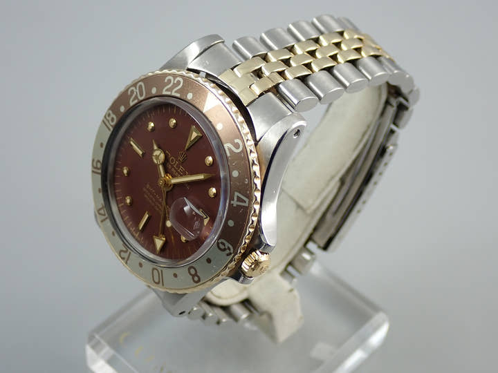 ロレックス GMTマスター Ref.1675/3 ステンレススチール/イエローゴールド ブラウン文字盤 ジュビリーブレスレット 中古 R5J7C7XH