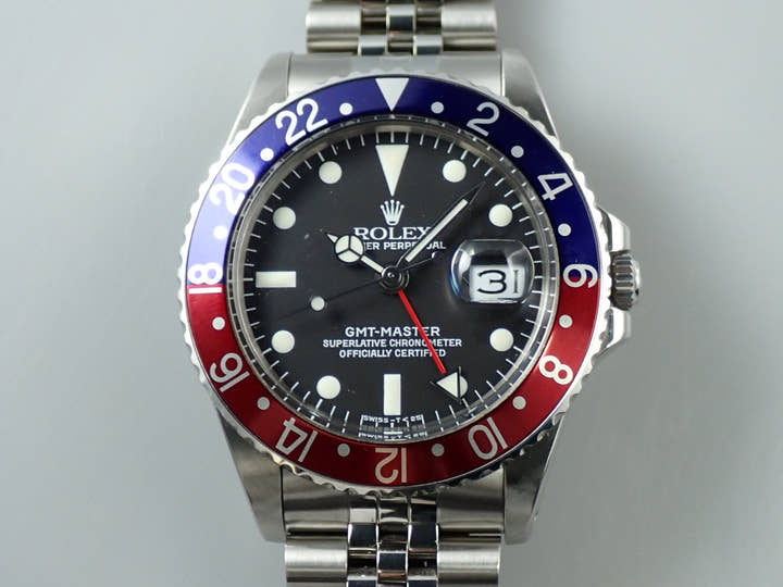ロレックス GMTマスター Ref.1675 ステンレススチール ブラック文字盤 ジュビリーブレスレット 中古 UV984676