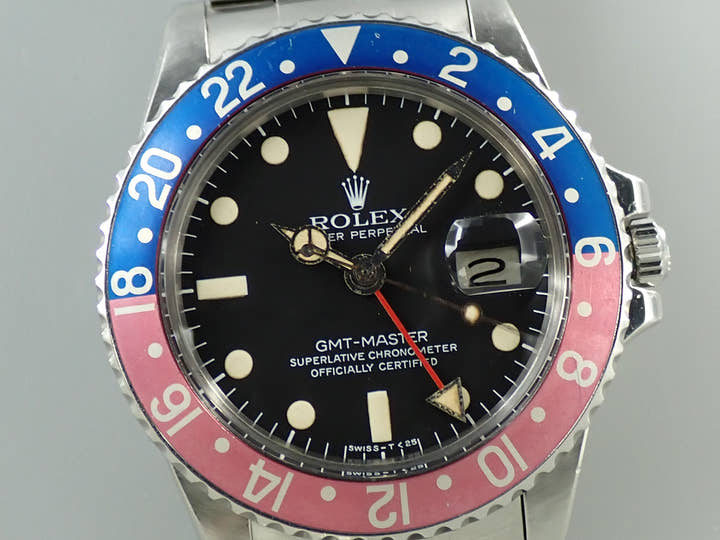 ロレックス GMTマスター Ref.1675 ステンレススチール ブラック文字盤 オイスターブレスレット