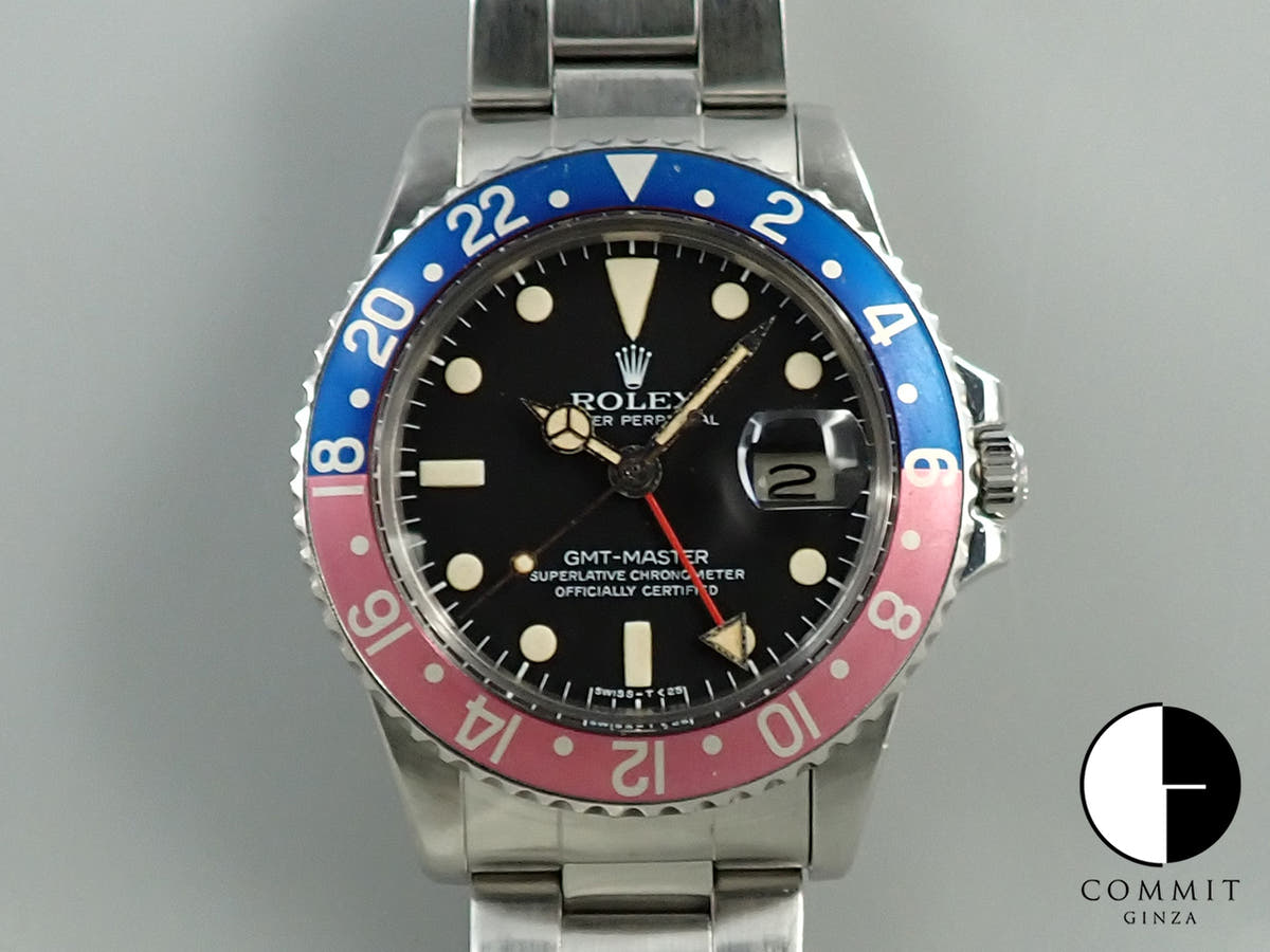 ロレックス GMTマスター Ref.1675 ステンレススチール ブラック文字盤 オイスターブレスレット