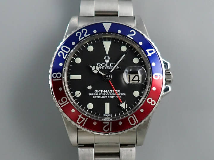 ロレックス GMTマスター Ref.1675 ステンレススチール ブラック文字盤 オイスターブレスレット