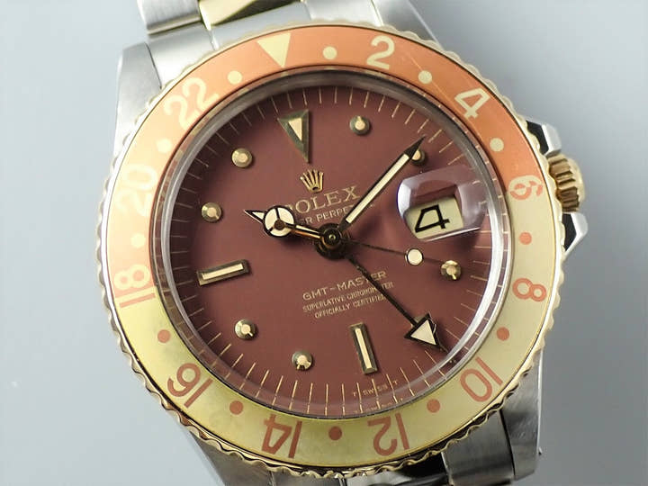 ロレックス GMTマスター Ref.1675/3 ステンレススチール/イエローゴールド ブラウン文字盤 オイスターブレスレット