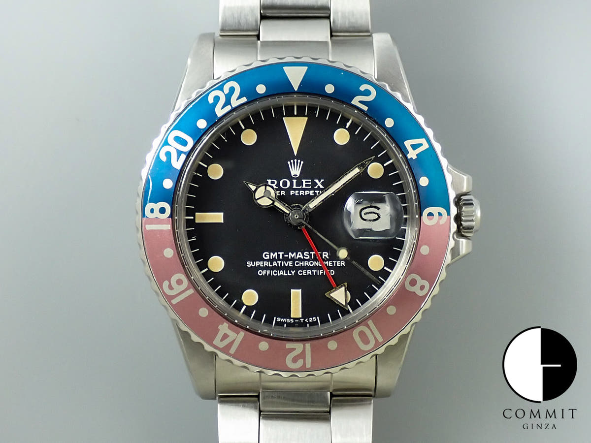 ロレックス GMTマスター Ref.1675 ステンレススチール ブラック文字盤 オイスターブレスレット