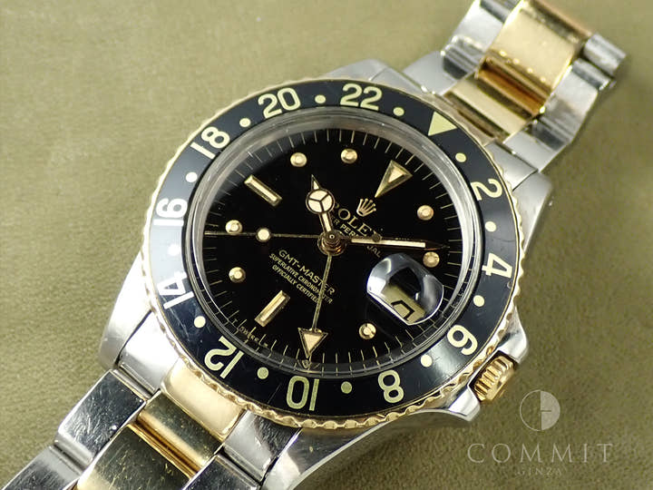 ロレックス GMTマスター Ref.1675/3 ステンレススチール/イエローゴールド ブラック文字盤 オイスターブレスレット