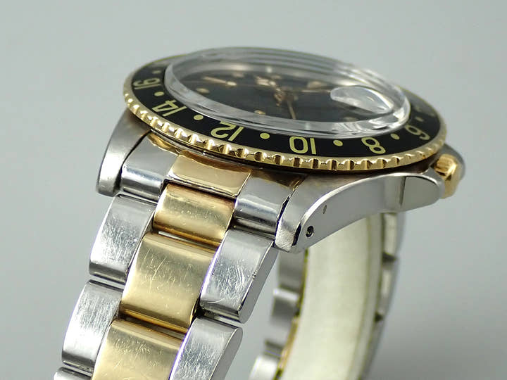 ロレックス GMTマスター Ref.1675/3 ステンレススチール/イエローゴールド ブラック文字盤 オイスターブレスレット
