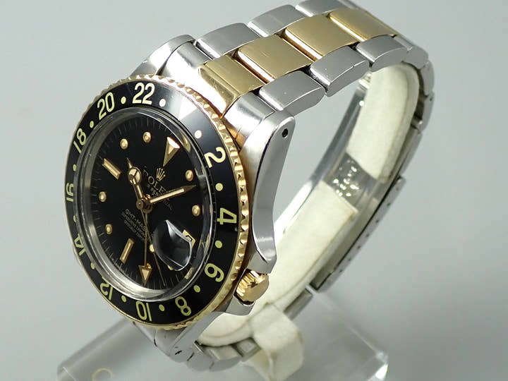 ロレックス GMTマスター Ref.1675/3 ステンレススチール/イエローゴールド ブラック文字盤 オイスターブレスレット