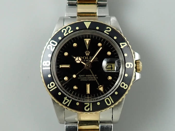 ロレックス GMTマスター Ref.1675/3 ステンレススチール/イエローゴールド ブラック文字盤 オイスターブレスレット