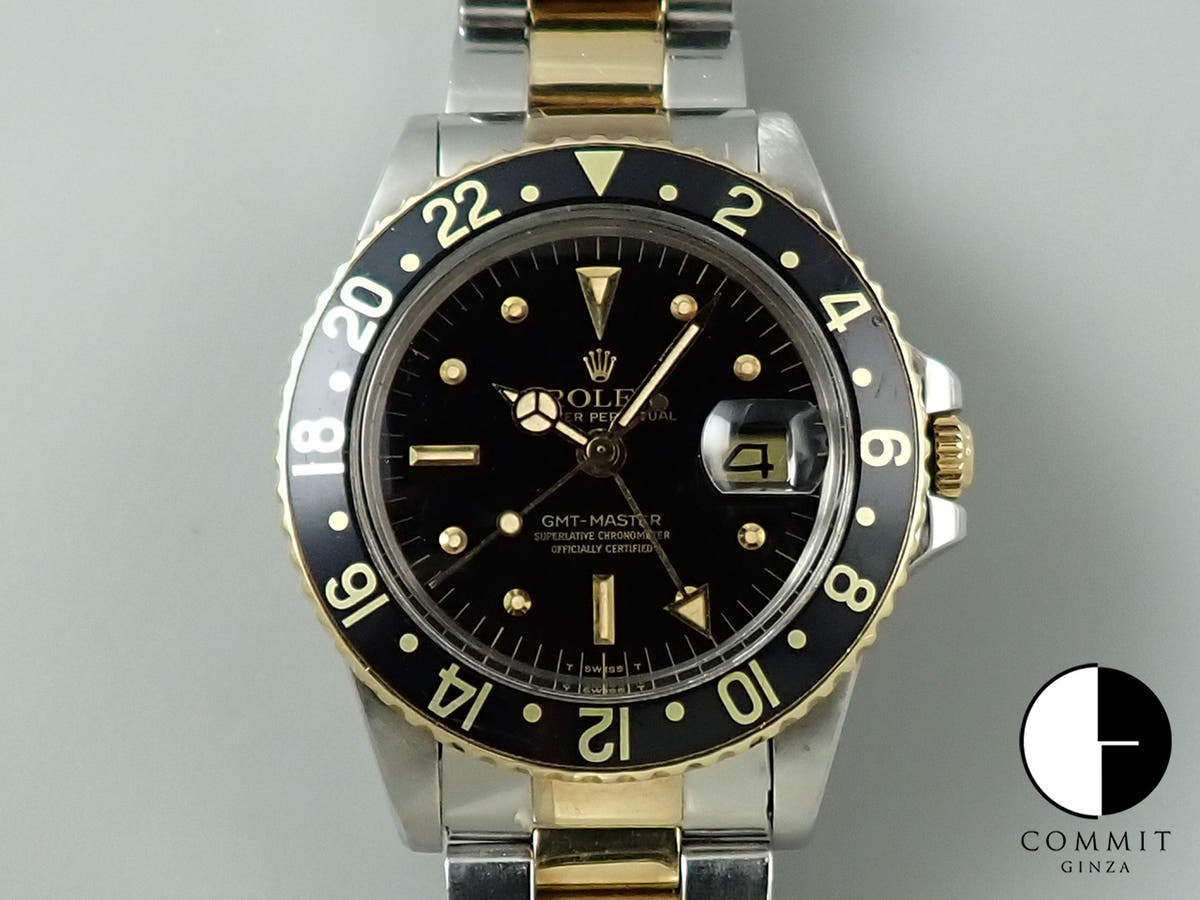 ロレックス GMTマスター Ref.1675/3 ステンレススチール/イエローゴールド ブラック文字盤 オイスターブレスレット