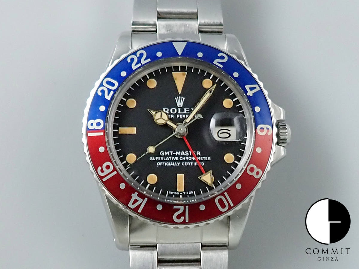 ロレックス GMTマスター Ref.1675 ステンレススチール ブラック文字盤 オイスターブレスレット