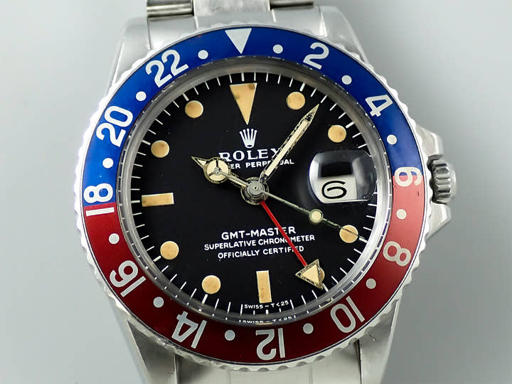 ロレックス GMTマスター Ref.1675 ステンレススチール ブラック文字盤 オイスターブレスレット