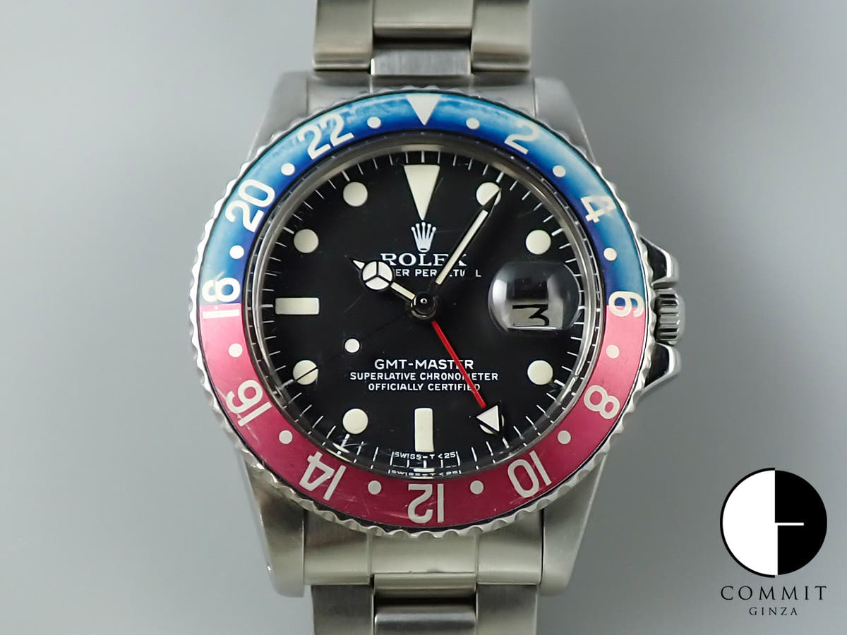 ロレックス GMTマスター Ref.1675 ステンレススチール ブラック文字盤 オイスターブレスレット