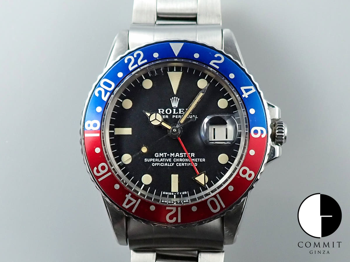 ロレックス GMTマスター Ref.1675 ステンレススチール ブラック文字盤 オイスターブレスレット