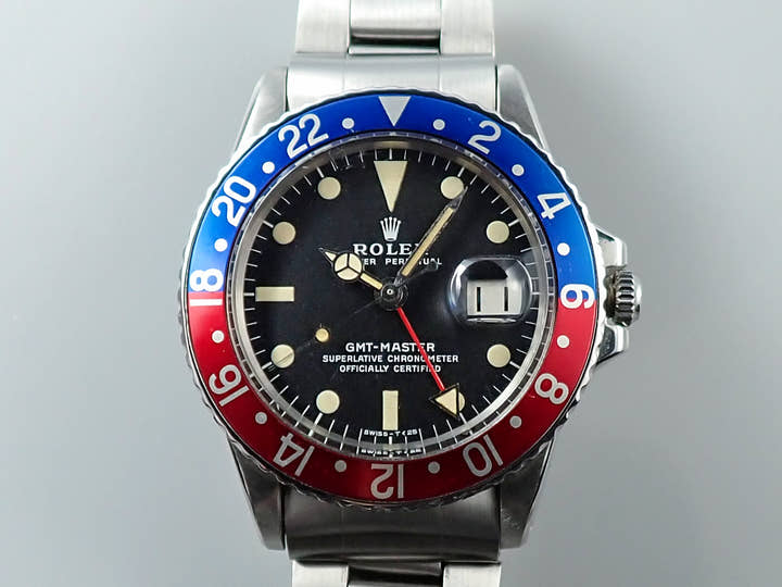 ロレックス GMTマスター Ref.1675 ステンレススチール ブラック文字盤 オイスターブレスレット