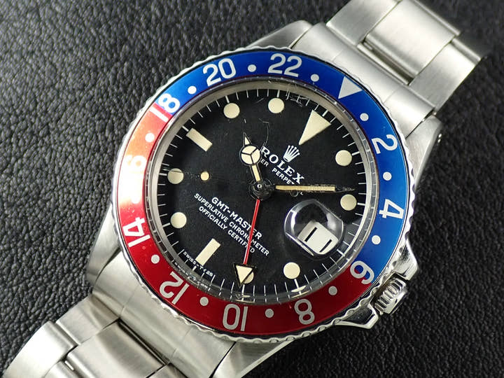 ロレックス GMTマスター Ref.1675 ステンレススチール ブラック文字盤 オイスターブレスレット