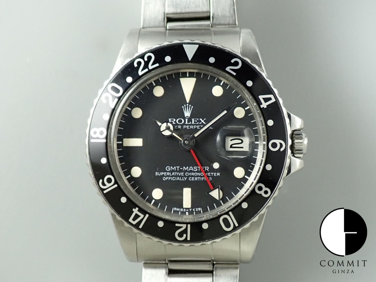 ロレックス GMTマスター Ref.1675 ステンレススチール ブラック文字盤 オイスターブレスレット 中古 C8352173