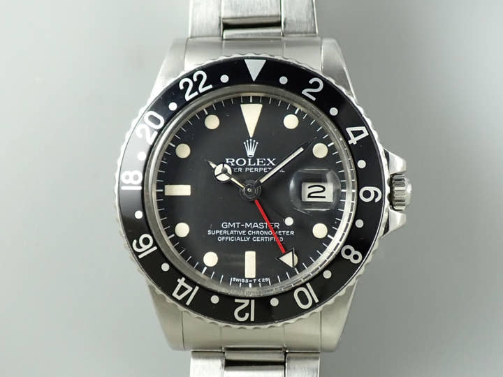 ロレックス GMTマスター Ref.1675 ステンレススチール ブラック文字盤 オイスターブレスレット 中古 C8352173