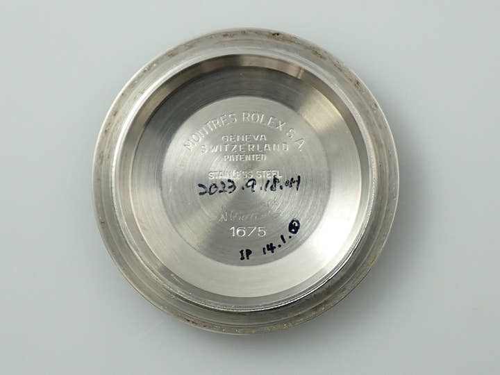 ロレックス GMTマスター Ref.1675 ステンレススチール ブラック文字盤 オイスターブレスレット 中古 C8352173