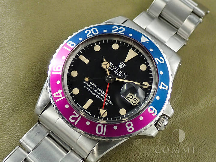 ロレックス GMTマスター Ref.1675 ステンレススチール ブラック文字盤 オイスターブレスレット