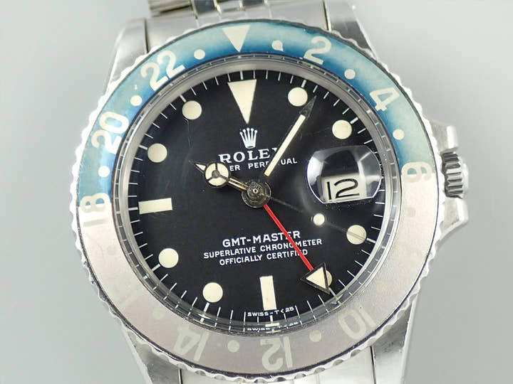 ロレックス GMTマスター Ref.1675 ステンレススチール ブラック文字盤 ジュビリーブレスレット 中古 Z72Z6XM7