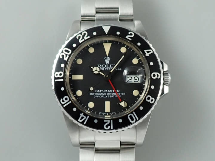 ロレックス GMTマスター Ref.16750 ステンレススチール ブラック文字盤 オイスターブレスレット