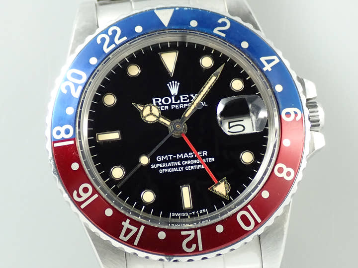 ロレックス GMTマスター Ref.16750 ステンレススチール ブラック文字盤 中古 3W11A181