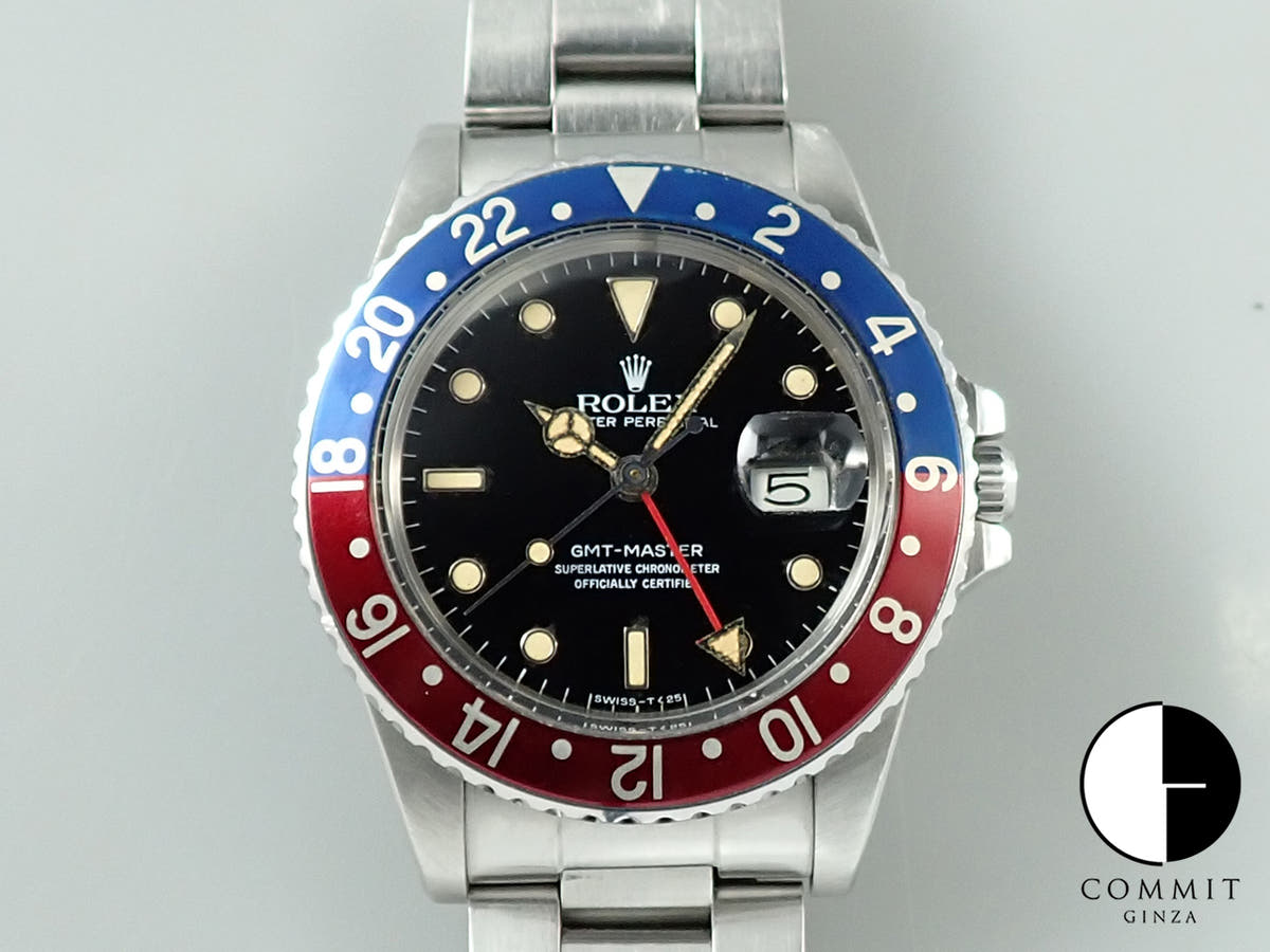 ロレックス GMTマスター Ref.16750 ステンレススチール ブラック文字盤 中古 3W11A181