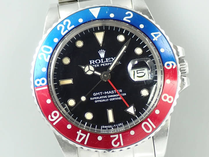 ロレックス GMTマスター Ref.16750 ステンレススチール ブラック文字盤 中古 U7K96C3Z