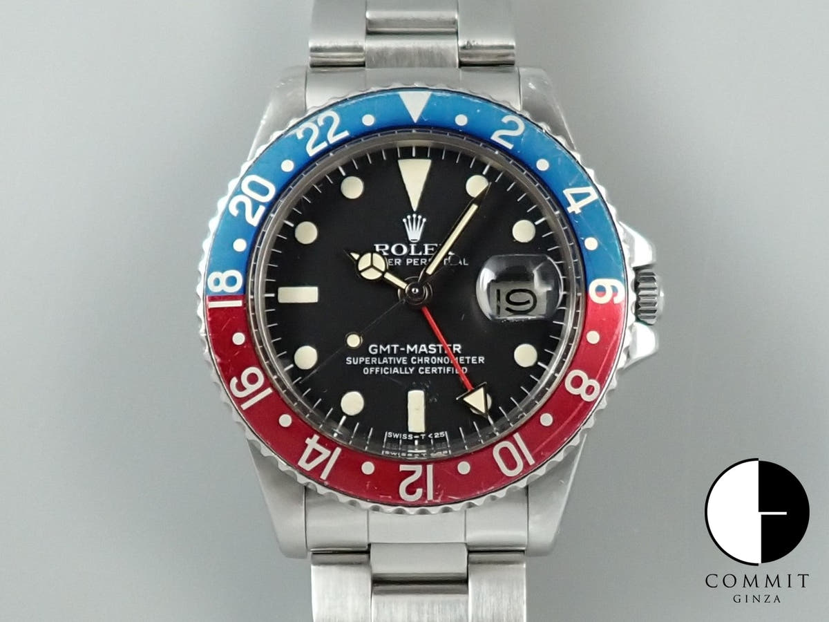 ロレックス GMTマスター Ref.1675 ステンレススチール ブラック文字盤 オイスターブレスレット