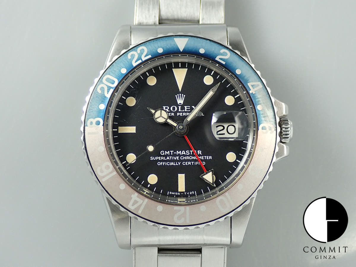 ロレックス GMTマスター Ref.1675 ステンレススチール ブラック文字盤 オイスターブレスレット